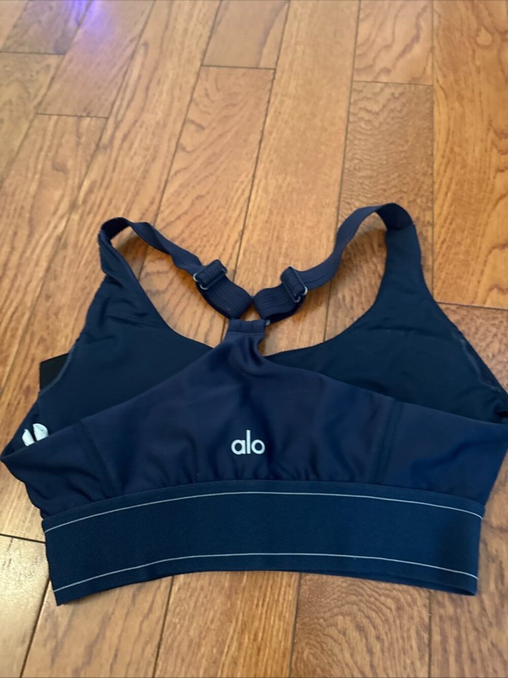Womens Alo Airlift Suit Up Bra Navy - Size small